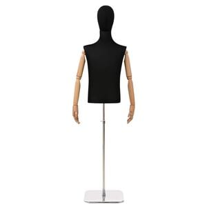 vidaXL &Aacute;ll&iacute;that&oacute; 170-218 cm-es Man&ouml;ken Talppal F&eacute;rfi PP Fekete