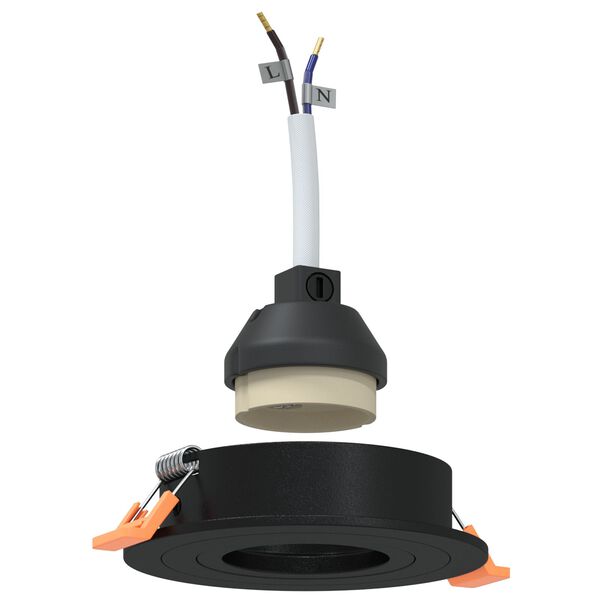 vidaXL Spotl&aacute;mpa 12 pcs Fekete 9 x 9 x 2 cm Alum&iacute;nium