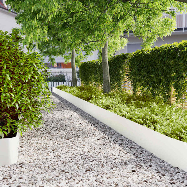 vidaXL 10 db feh&eacute;r hidegen hengerelt ac&eacute;l gyepszeg&eacute;lyek 25x103 cm