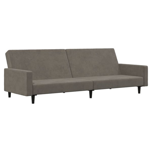 vidaXL k&eacute;tszem&eacute;lyes vil&aacute;gossz&uuml;rke b&aacute;rsony kanap&eacute;&aacute;gy l&aacute;btart&oacute;val