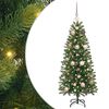 vidaXL Mű kar&aacute;csonyfa 150 LED-del &aacute;llv&aacute;nnyal Z&ouml;ld 120 cm PE &eacute;s PVC