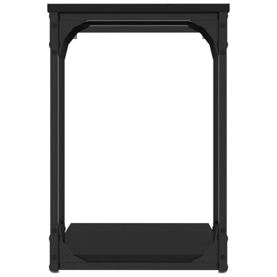 vidaXL fekete szerelt fa kisasztal 50 x 35 x 52 cm