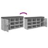 vidaXL betonszürke szerelt fa cipőtároló pad 102 x 32 x 50 cm