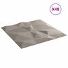 vidaXL Fali panelek 48 pcs Beton Sz&uuml;rke 50 x 50 cm XPS Hab