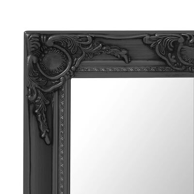 vidaXL fekete barokk stílusú fali tükör 50 x 80 cm