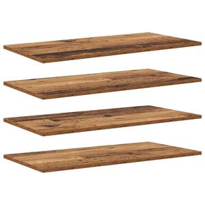 vidaXL Polcos k&ouml;nyvespolc 4 pcs Barna 80 x 40 x 1,5 cm Faanyag