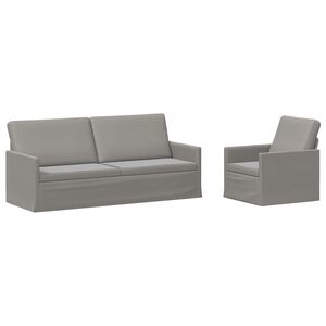 vidaXL Kanap&eacute; Szett 2 pcs Vil&aacute;gossz&uuml;rke B&aacute;rsony