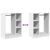 vidaXL feh&eacute;r szerelt fa ruh&aacute;sszekr&eacute;ny 77 x 48 x 102 cm
