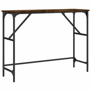vidaXL f&uuml;st&ouml;s t&ouml;lgy sz&iacute;nű szerelt fa t&aacute;lal&oacute;asztal 100x32x75 cm