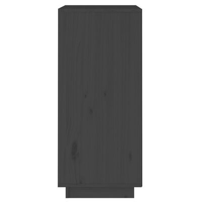 vidaXL szürke tömör fenyőfa tálalószekrény 38x35x80 cm