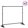 vidaXL 2 db fekete ac&eacute;l h&aacute;tt&eacute;r&aacute;llv&aacute;ny 254 x 243 cm