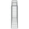vidaXL 15 db íves horganyzott vas gabion kosár 200x30x100/120 cm