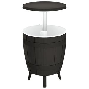 vidaXL fekete 3 az 1-ben polipropil&eacute;n hűtőasztal