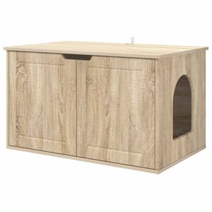 vidaXL Macska H&aacute;z Sonoma 85 x 55 x 50,5 cm Szerelt Fa