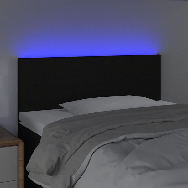 vidaXL fekete sz&ouml;vet LED-es fejt&aacute;mla 90x5x78/88 cm
