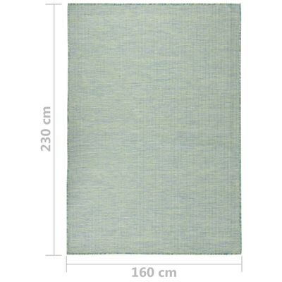 vidaXL türkizkék lapos szövésű kültéri szőnyeg 160 x 230 cm