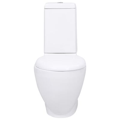 vidaXL fehér kerámia fürdőszobai kerek WC