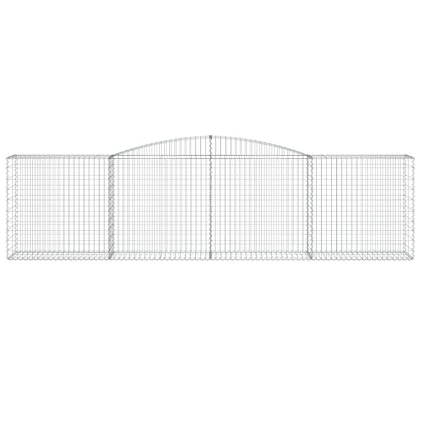 vidaXL 8 db íves horganyzott vas gabion kosár 400x50x100/120 cm