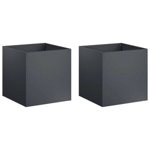 vidaXL Kerti cser&eacute;p 2 db Antracitsz&uuml;rke 20 x 20 x 20 cm