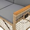 vidaXL Kerti d&ouml;nthető kanap&eacute; szett Beige &eacute;s Vil&aacute;gossz&uuml;rke polirattan