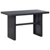vidaXL fekete polyrattan kerti asztal 110 x 60 x 67 cm