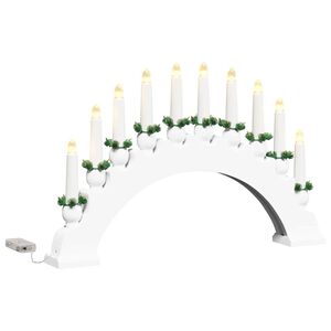 vidaXL Kar&aacute;csonyi gyertyatart&oacute; &iacute;v 10 LED gyerty&aacute;val LED Meleg feh&eacute;r