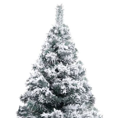 vidaXL zöld megvilágított műkarácsonyfa hóval 240 cm