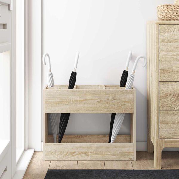 vidaXL Napernyő &Aacute;llv&aacute;ny t&aacute;rol&oacute;val Sonoma t&ouml;lgy 65 x 24 x 50 cm Faanyag