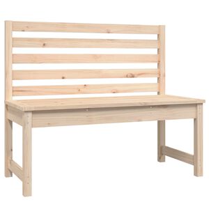 vidaXL t&ouml;m&ouml;r fenyőfa kerti pad 109 cm