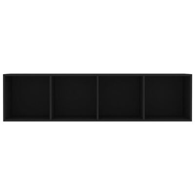 vidaXL fekete könyv-/TV-szekrény 143 x 30 x 36 cm