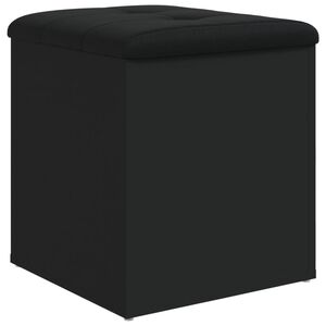 vidaXL fekete szerelt fa t&aacute;rol&oacute;pad 42 x 42 x 45 cm