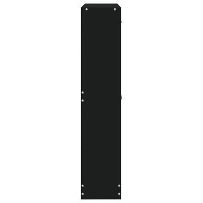vidaXL fekete szerelt fa cipőszekrény 59x17x81 cm