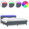vidaXL s&ouml;t&eacute;tsz&uuml;rke b&aacute;rsony rug&oacute;s &eacute;s LED-es &aacute;gy matraccal 200x220 cm