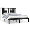 vidaXL Small Double fekete t&ouml;m&ouml;r fa &aacute;gykeret 120 x 190 cm