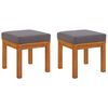 vidaXL 2 db t&ouml;m&ouml;r ak&aacute;cfa kerti &uuml;lőke p&aacute;rn&aacute;kkal 40 x 40 x 34 cm