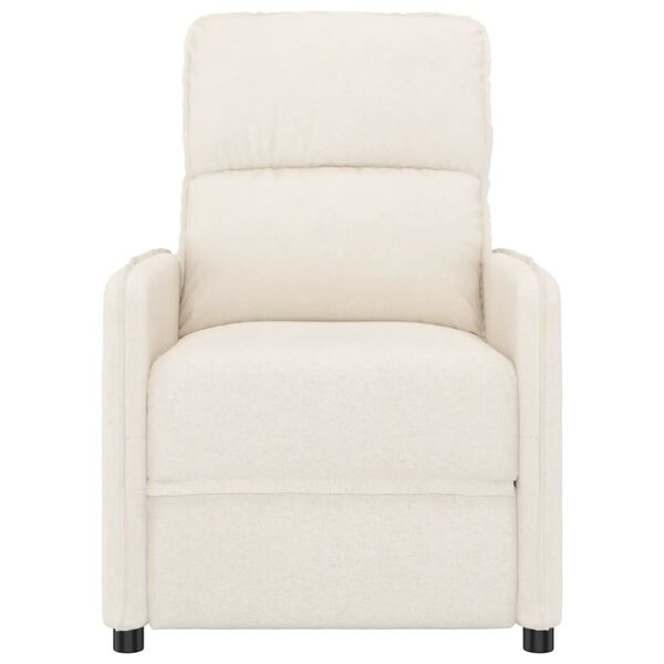 vidaXL bézs mikroszálas szövet elektromos masszázsfotel