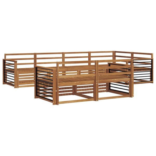 vidaXL K&uuml;lt&eacute;ri kanap&eacute; szett 7 pcs Term&eacute;szetes T&ouml;m&ouml;r Ak&aacute;cfa