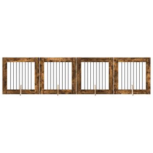 vidaXL Kutyaker&iacute;t&eacute;s &aacute;llv&aacute;nyokkal 4 pcs F&uuml;st&ouml;s T&ouml;lgy 80 x 80 cm