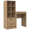 vidaXL Asztal Artisan t&ouml;lgy 105,5 x 34 x 127 cm 2 db
