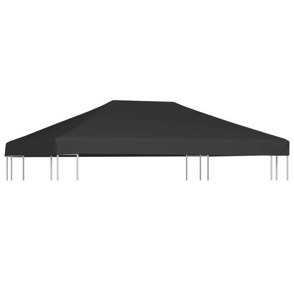vidaXL fekete pavilon-tetőponyva 270 g/m² 4 x 3 m