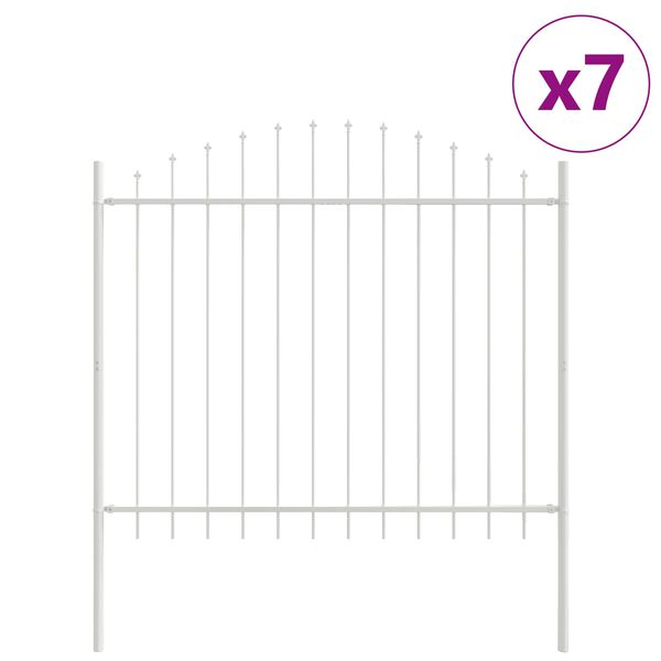 vidaXL Kerti Ker&iacute;t&eacute;s 7 pcs Feh&eacute;r 170 x 165 cm Porsz&oacute;rt ac&eacute;l