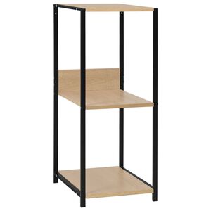 vidaXL fekete &eacute;s t&ouml;lgysz&iacute;nű szerelt fa k&ouml;nyvespolc 33,5x39,6x79,7 cm