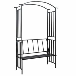 vidaXL fekete vas kerti bolt&iacute;v paddal 128 x 50 x 207 cm
