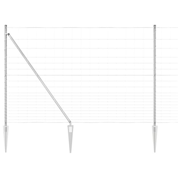 vidaXL Ker&iacute;t&eacute;soszlop Galvaniz&aacute;lt 25 x 1,6 m Ac&eacute;l