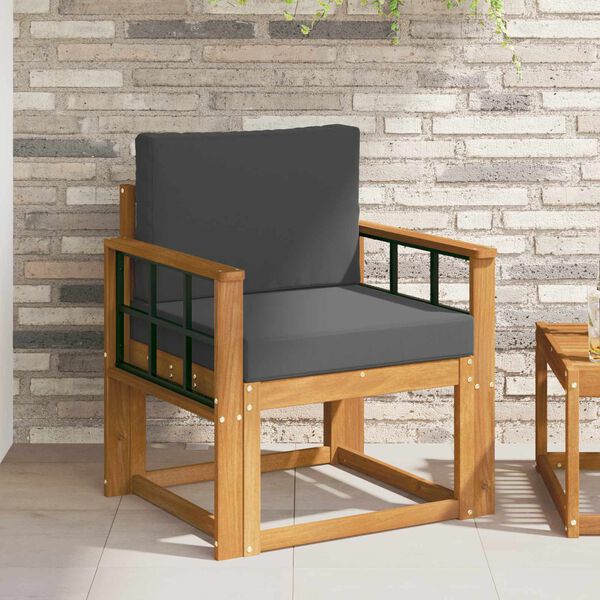 vidaXL K&uuml;lt&eacute;ri kanap&eacute; T&ouml;m&ouml;r ak&aacute;cfa &eacute;s poli&eacute;szter Term&eacute;szetes