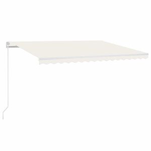 vidaXL kr&eacute;msz&iacute;nű k&eacute;zzel kih&uacute;zhat&oacute; LED-es napellenző 400 x 300 cm