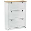 vidaXL Cipőszekr&eacute;ny Corona Feh&eacute;r 99 x 32 x 122 cm T&ouml;m&ouml;r fenyőfa