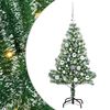 vidaXL Mű kar&aacute;csonyi fa h&oacute;val bor&iacute;tva LED f&eacute;nyekkel 150 LED-del 120 cm