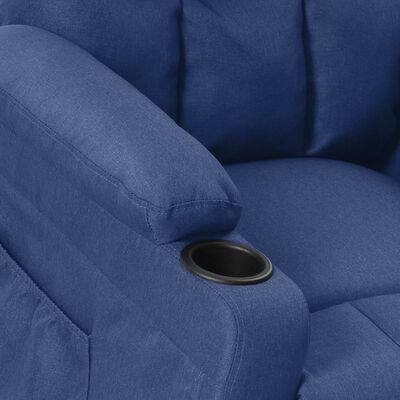 vidaXL kék szövet dönthető fotel