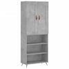 vidaXL betonsz&uuml;rke szerelt fa magasszekr&eacute;ny 69,5 x 34 x 180 cm